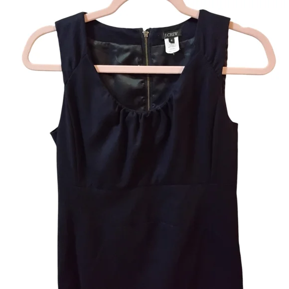 J. Crew Navy Dress Womens Size 4 Preppy Quiet Luxury Classic Timeless Effortless - Picture 3 of 6